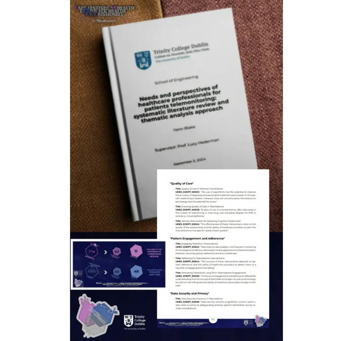 Thesis cover and a page of the thematic analysis
